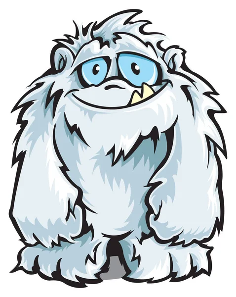 Yeti Personaje Dibujos Animados Aislado — Vector de stock