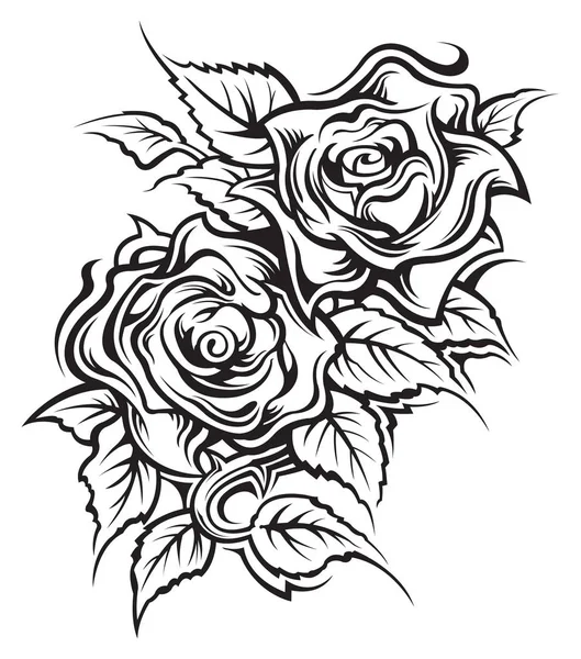 Rose Vines Tattoo Royalty Free Stock Vectors