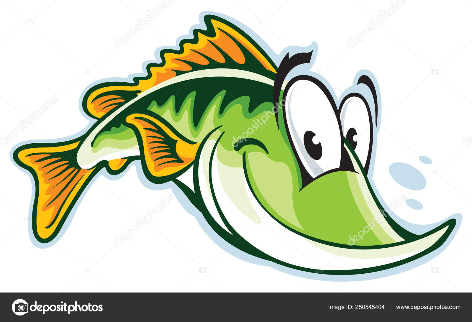 Lake Perch Cartoon Character Stock Vector Image by ©SlipFloat 250545404