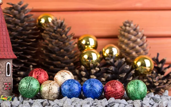 Decorações Ano Novo Elementos Decorativos Para Feriado — Fotografia de Stock