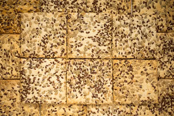 Dry Biscuits Sesame Seeds Flax — Stock Photo, Image
