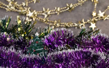 Dekoratif yeni yıl kartı, kutsal ruh ve tatil