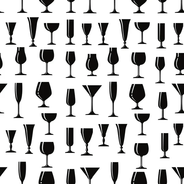 Wine glasses seamless background — Stock Vector