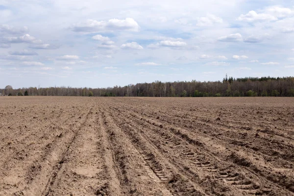 Rural Landscape Spring Clouds Floating Blue Sky — Stock Photo, Image