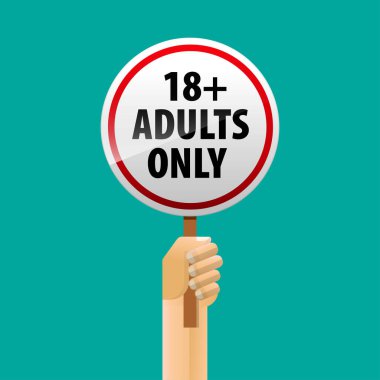 El tutan yetişkinler sadece vektör düz tasarım işareti.