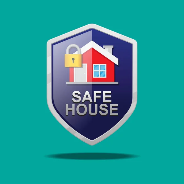 Illustration Vectorielle Icône Safe House — Image vectorielle