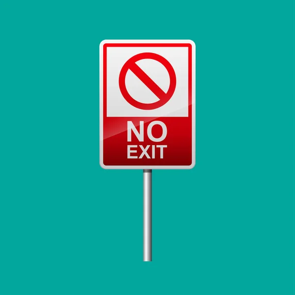 Kein Exit Zeichen Vektor Abbildung — Stockvektor