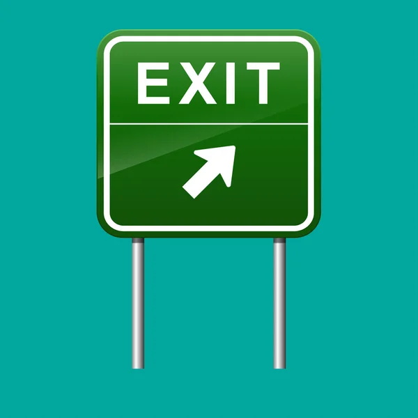 Exit Underteckna Freeway Vektor Illustration — Stock vektor