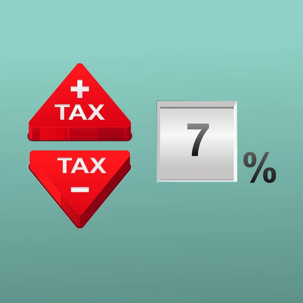 Przycisk Podatkowy Górę Dół Ilustracji Wektorowych — Wektor stockowy