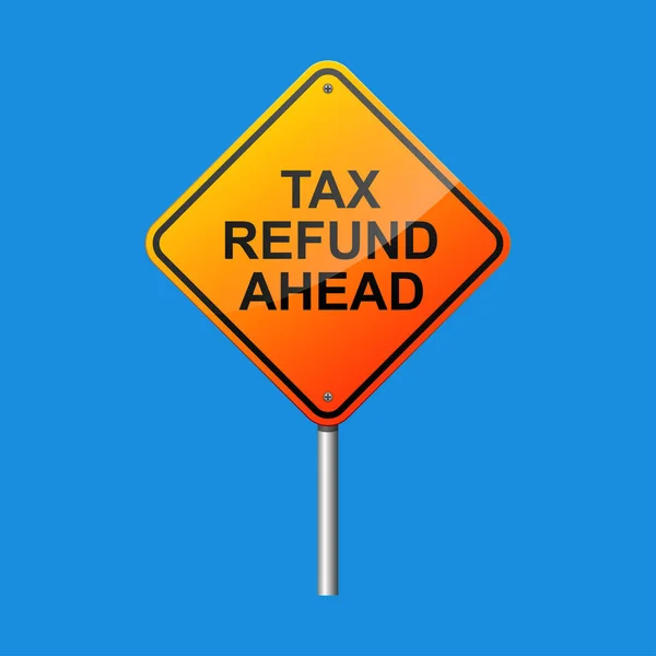 Δελτίο Επιστροφής Φόρου Προς Εμπρός Πινακίδα — Διανυσματικό Αρχείο