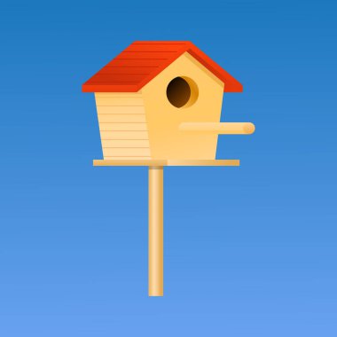 Kuş evi vektör illüstrasyon.