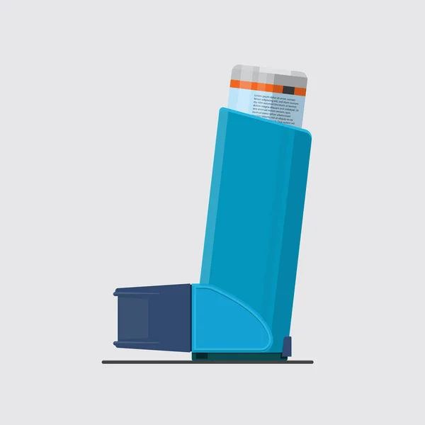 Astım inhaler vektör düz tasarım.