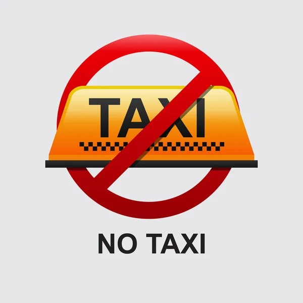 Kein Taxischild Vektor Illustration — Stockvektor