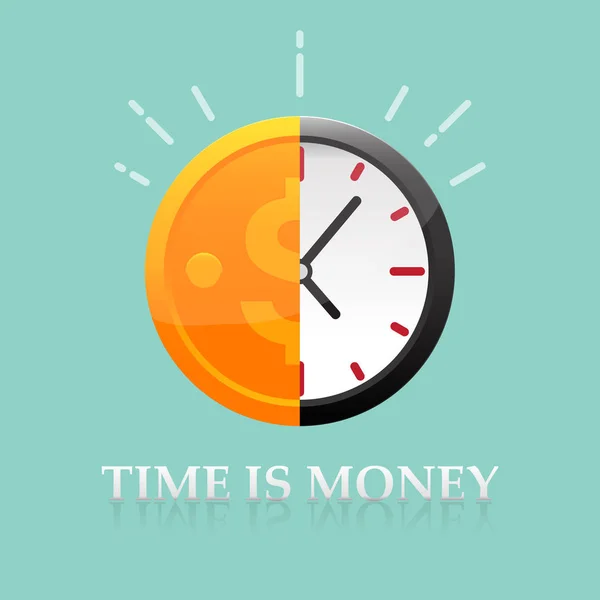 時間はお金の概念ベクトル図 — ストックベクタ