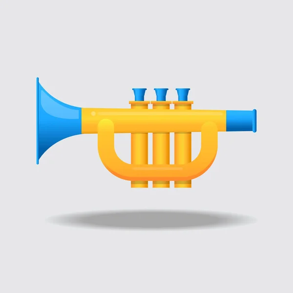 Trumpet Leksak Vektor Illustration — Stock vektor
