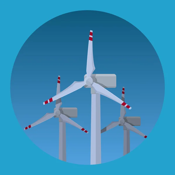 Ilustração Vetor Ícone Turbina Eólica —  Vetores de Stock