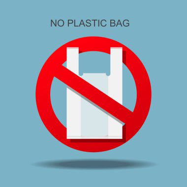 Hiçbir plastik torba yasak işareti.