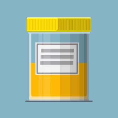 İdrar örneği vektör düz tasarım.