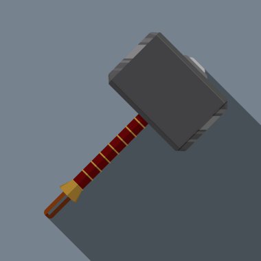 savaş çekiç vektör düz tasarım.