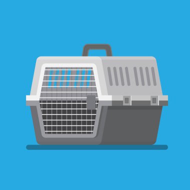 Pet taşıyıcı vektör düz tasarım.