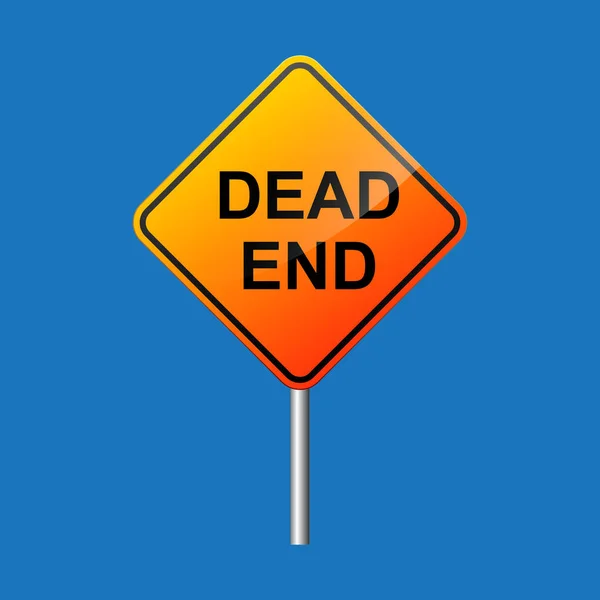 Dead End Street Road Semn — Vector de stoc