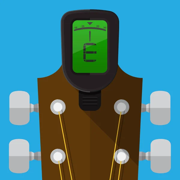 Gitar tuner vektör düz tasarım.