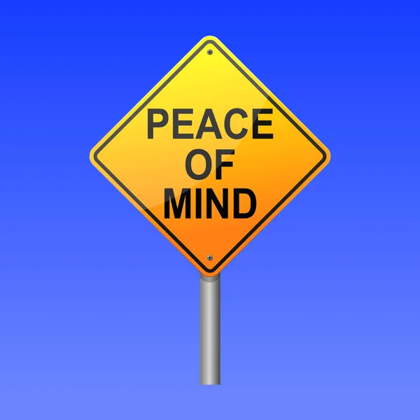 Konsep Peace Mind Road Sign - Stok Vektor