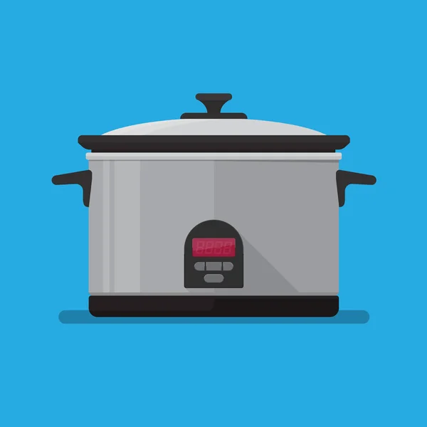 Diseño Plano Electrónico Vectores Cocina Lenta — Vector de stock