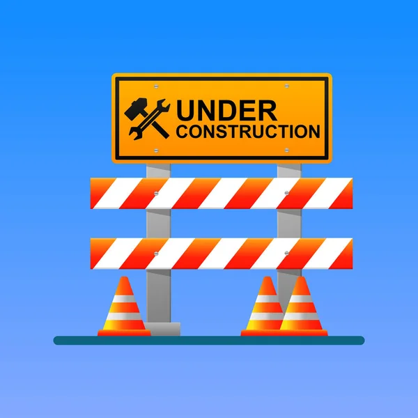 Construction Sign Vector Illustration — Stock Vector