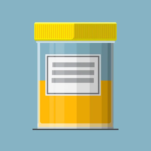 Urine sample vector flat design. — Stock Illustration Urine Sample Vector Flat Design Stock Illustration