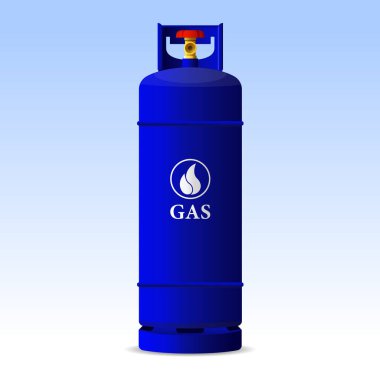 Yanıcı gaz tankı simgesi vektör illüstrasyon.