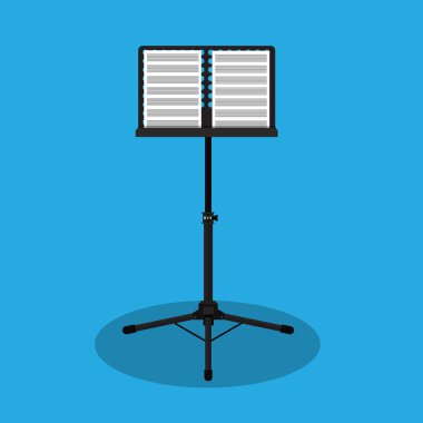 Müzik standı vektör İllüstrasyon.