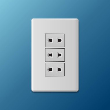 Güç soketi vektör illüstrasyonu.