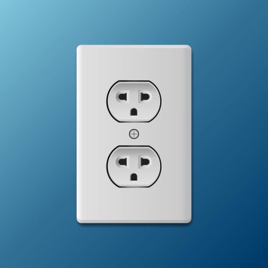 Güç soketi vektör illüstrasyonu.