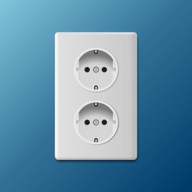 Güç soketi vektör illüstrasyonu.