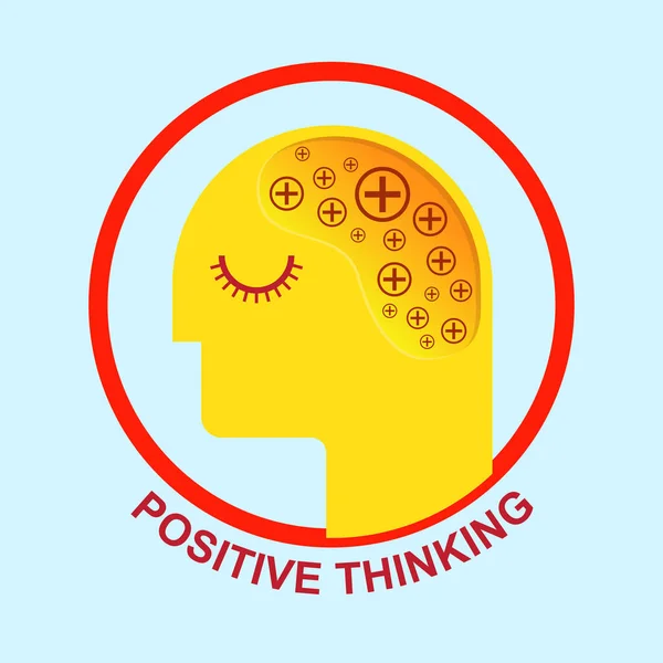 Positives Denken Icon Konzept Vektor Illustration — Stockvektor