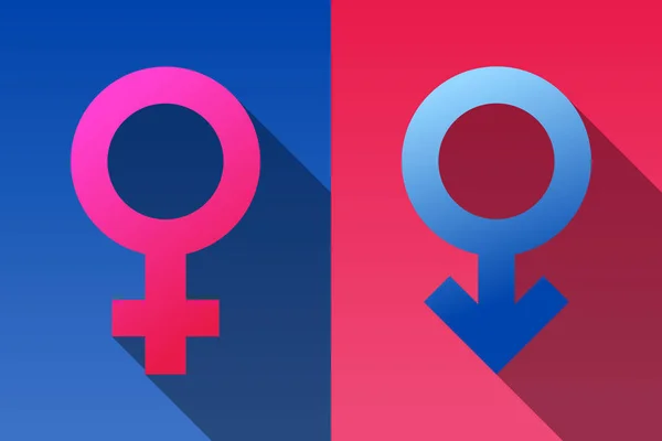 Symbols Gender Vector Illustration — Stock Vector