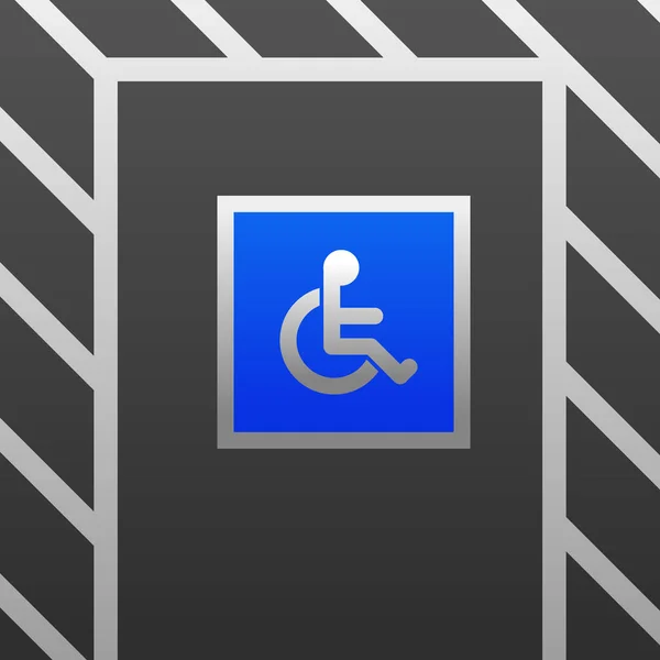 Handicapped Estacionamento Espaço Vetor Ilustração —  Vetores de Stock