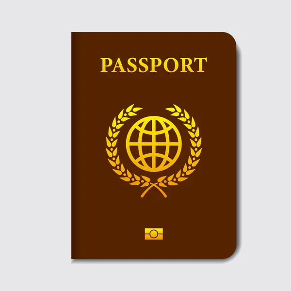 Modelo Cobertura Passaporte Internacional Vetorial —  Vetores de Stock