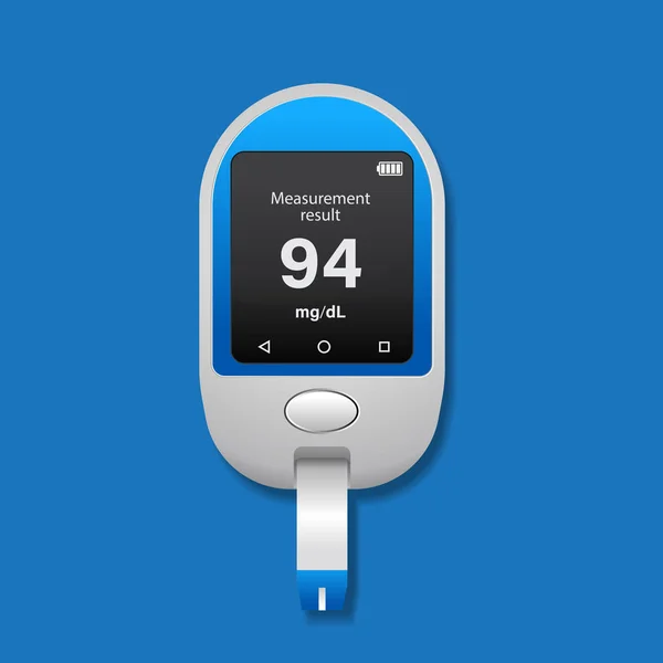 Diabetes Icon Vector Illustration Blood Glucose Meter — Stock Vector