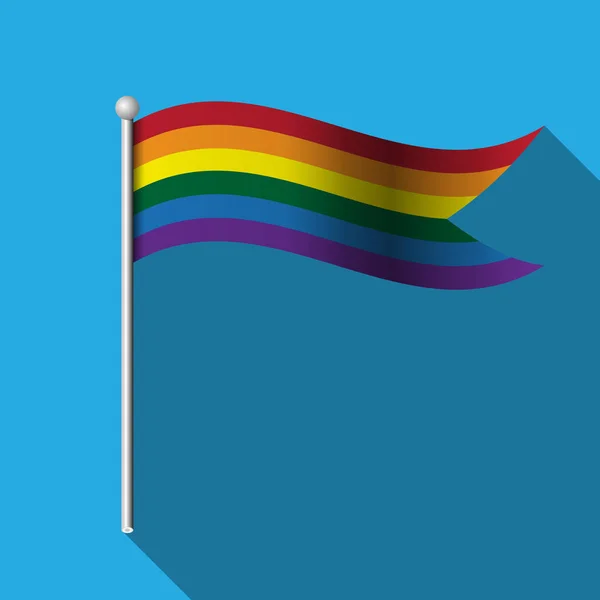 Icono Bandera Lgbt Los Colores Bandera Del Arco Iris — Vector de stock