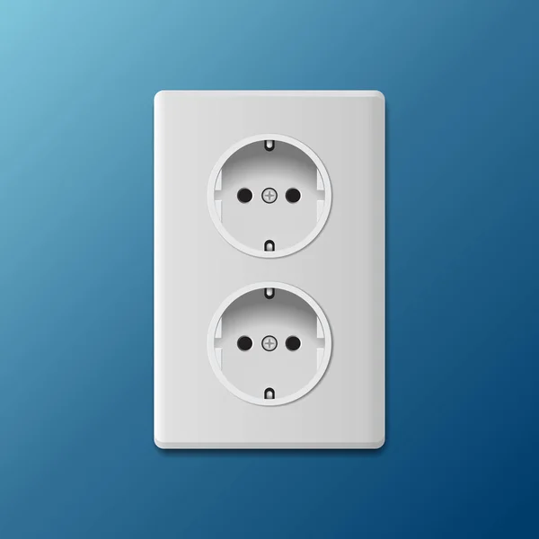 Power Socket Vetor Ilustração — Vetor de Stock