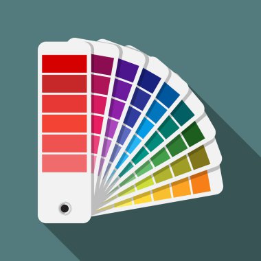 Renk swatches palet vektör simgesi.