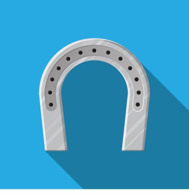 Horseshoe simgesi vektör düz tasarım.