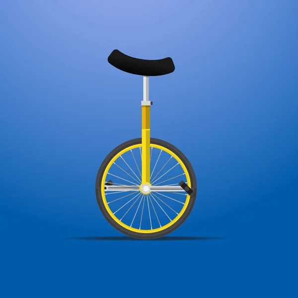 Monociclo Bicicleta Vector Diseño Plano — Vector de stock