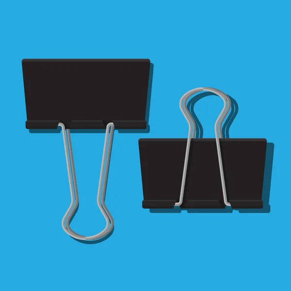 Binder Clip Icono Vector Ilustración — Vector de stock