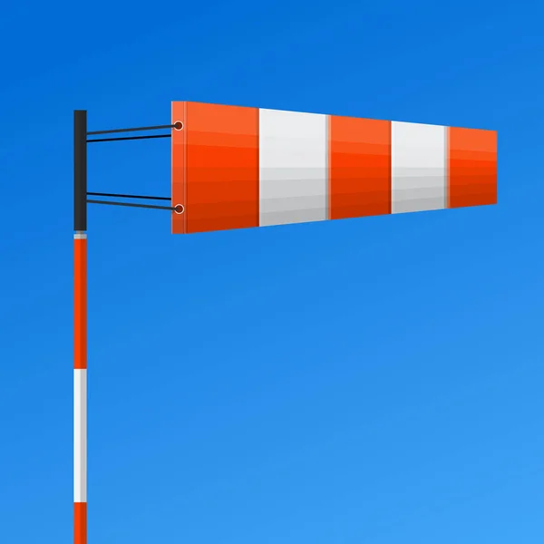 Aeropuerto Windsock Vector Diseño Plano — Vector de stock