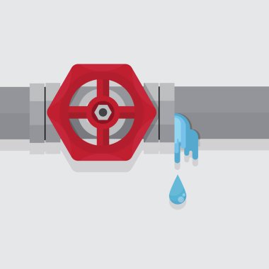 sıhhi tesisat kaçak vektör düz tasarım