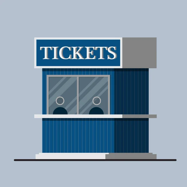 Ticket Booth Vektor Lapos Kialakítás — Stock Vector