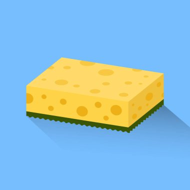 scouring pads sponge vector flat design clipart